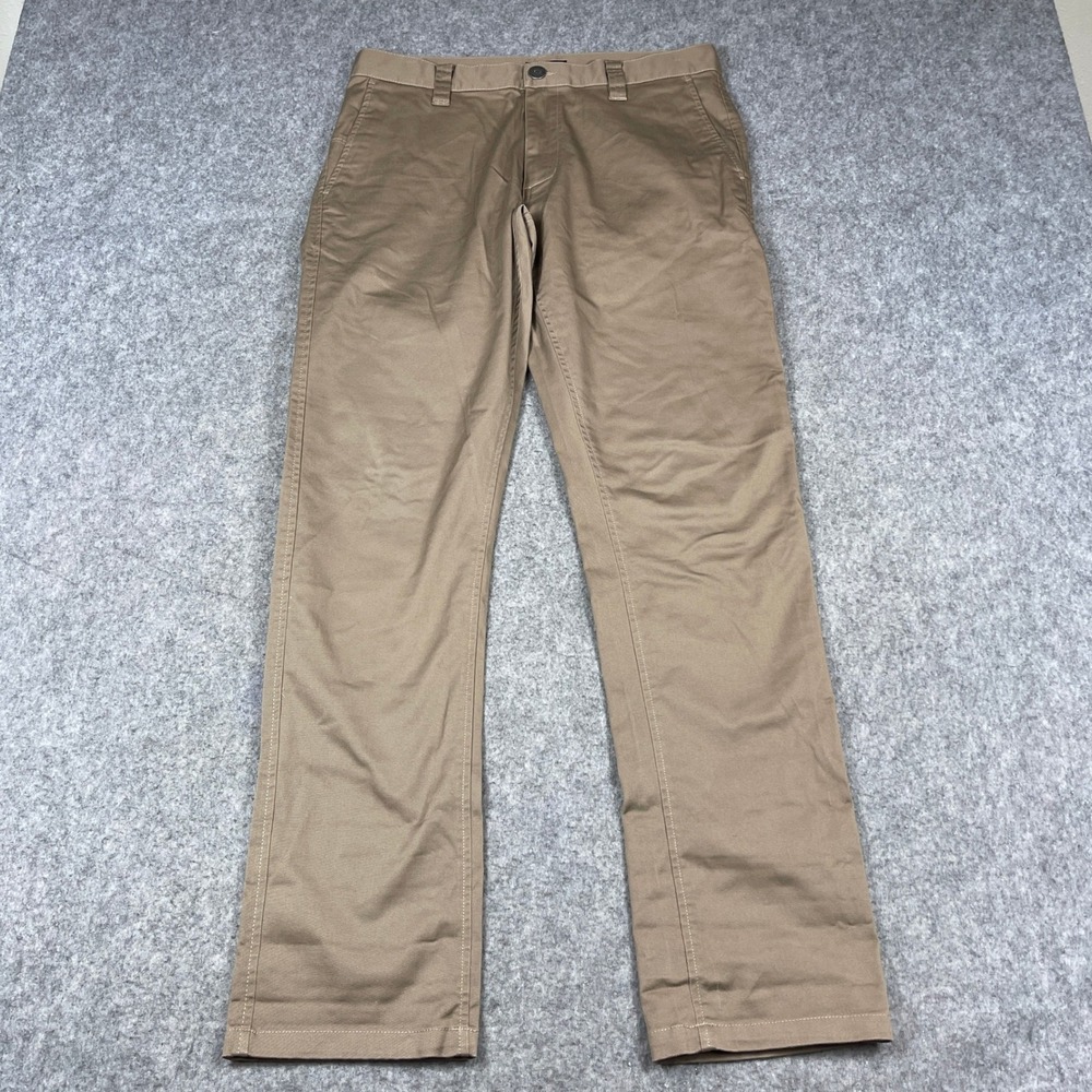 RVCA Week-End Fit Pants Mens 31 Khaki Tan Straight Leg Skateboard Workwear